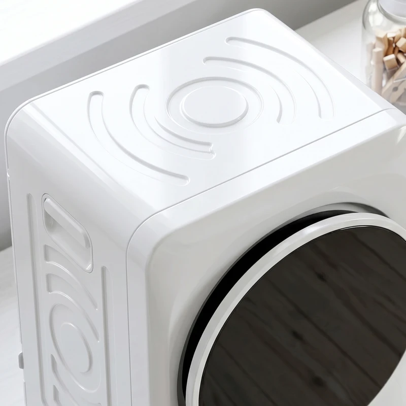 HOMCOM 1000W compacte wasdroger met Extra Droog & ECO-functies, timer- en temperatuurinstellingen, wit