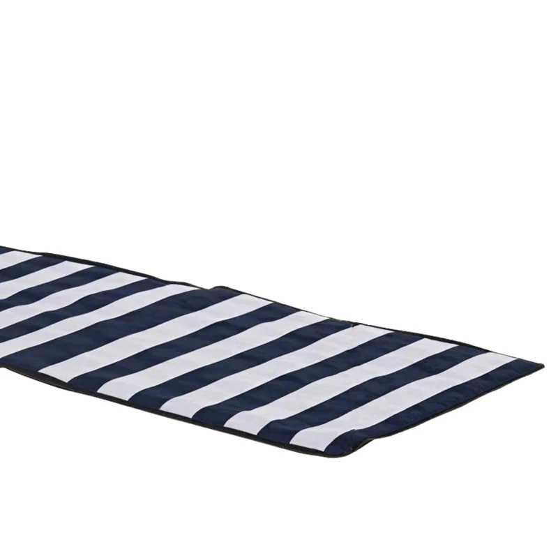 Outsunny Set of 2 Foldable Garden Beach Chair Mat, Outdoor Sun Lounger Seats with Adjustable Back, Magazine Pocket, Carry Strap