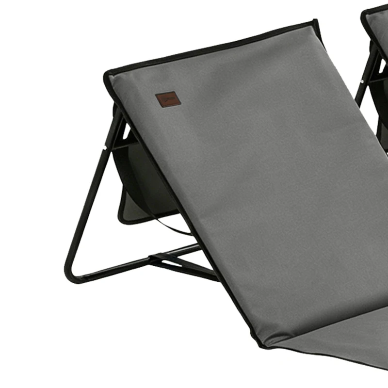 Outsunny Set of 2 Foldable Garden Beach Chair Mat, Outdoor Sun Lounger Seats with Adjustable Back, Magazine Pocket, Carry Strap