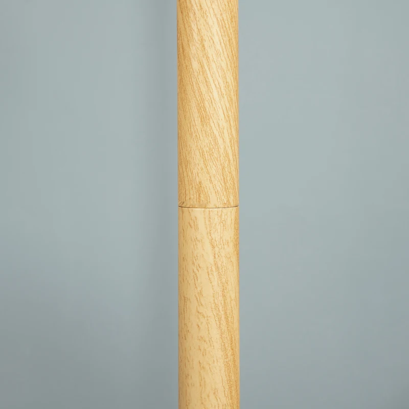 HOMCOM Lampa de Podea Design cu Abajur cu Inele Reglabile din Lemn Becuri E27 Ф38 x 160 cm