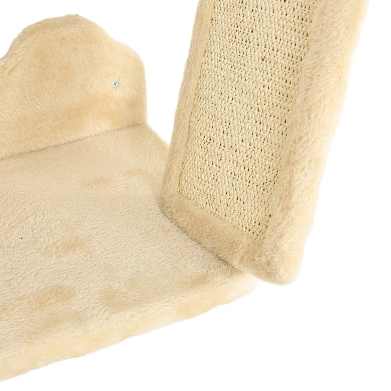 PawHut Conjunto de escadas para gatos, montagem em parede e teto, para gatos até 5 kg, Bege