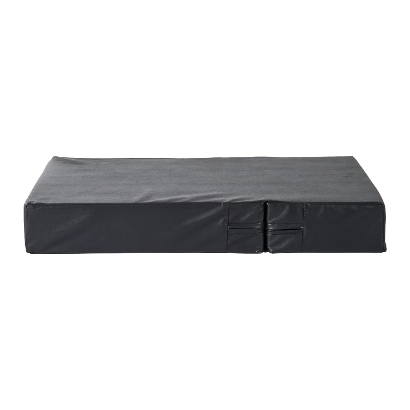 PawHut Escada para Cães dobrável Escada para Gatos Auxílio de Acesso 2 Degraus 20 cm Preto para Cama Sofá Carro Cães Pequenos