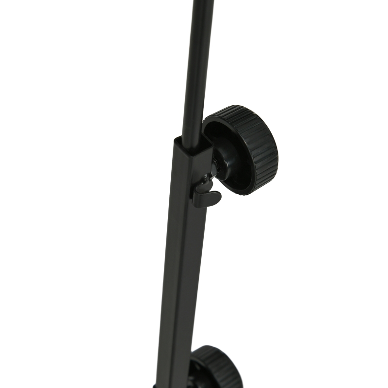 PawHut Suporte para Lâmpada de Aquecimento para Terrários Ajustável em Altura 40x15x95 cm Preto