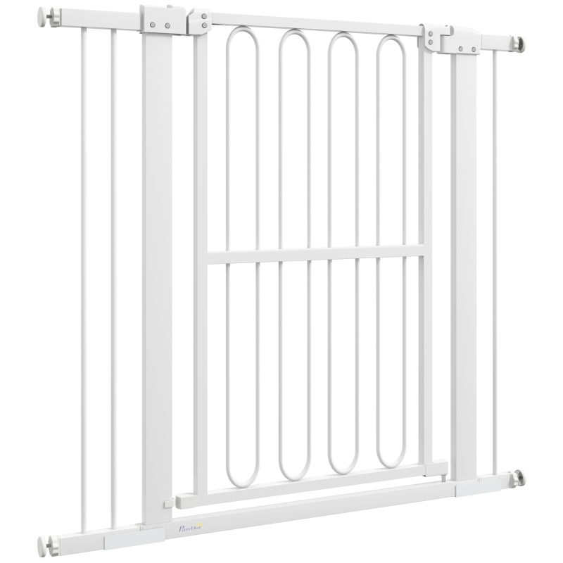 PawHut Portão de proteção para cães, 76-104 cm Grade sem perfuração, Grade para escadas