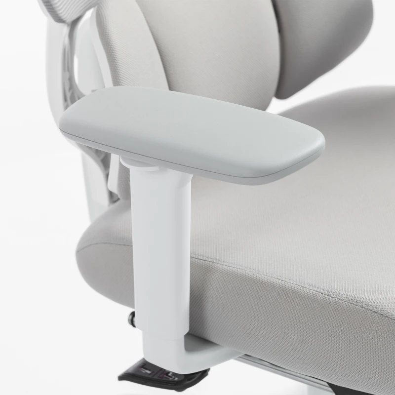 HOMCOM Silla de oficina ergonómica, sillón de oficina con soporte lumbar dinámico adaptativo, 73x75x120-128cm, gris