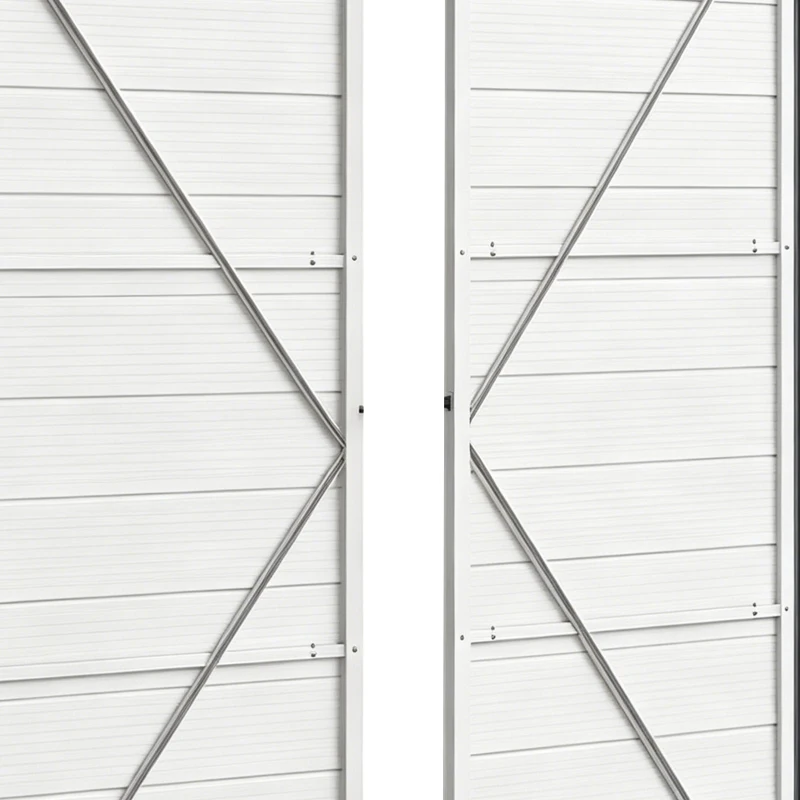 Outsunny 7.9ft x 6.2ft Aluminium Frame and Plastic Wall Shed, with Foundation - Grey