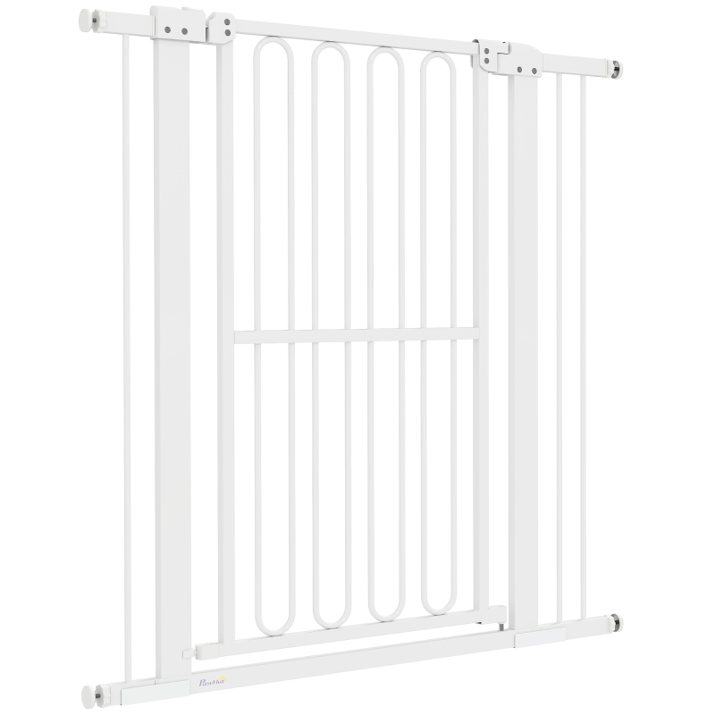 PawHut Barreira de Segurança para Cães 76-104 cm Nível sem Perfuração Nível para Escadas