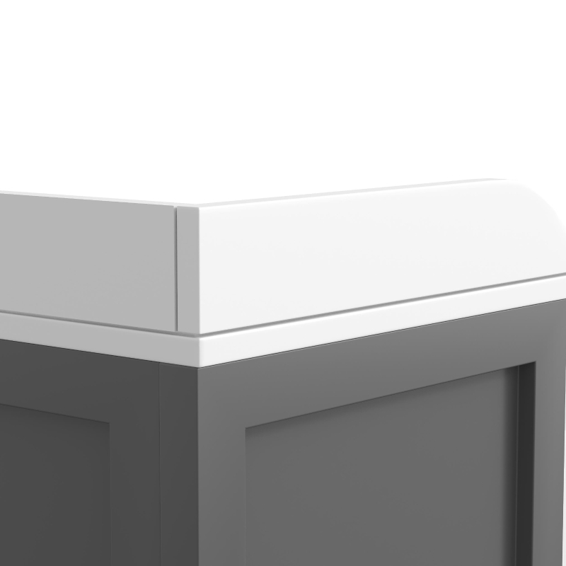 PawHut Stainless Steel Raised Dog Bowls, with 21L Storage Drawer for Large Dogs - Grey