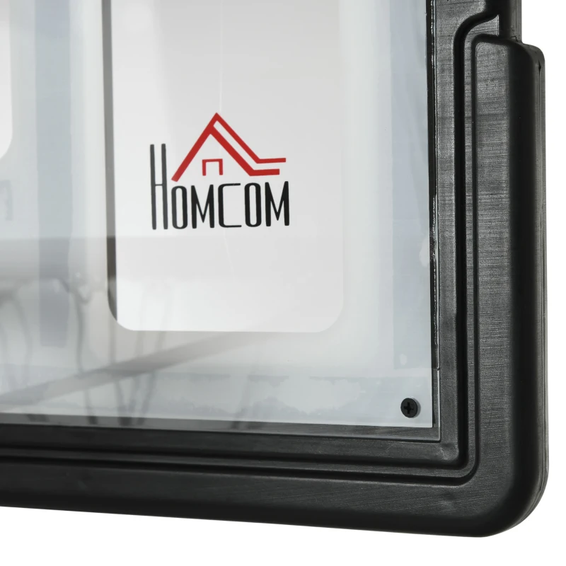 HOMCOM Suporte de basquetebol com rodas, móvel, ajustável 210-260 cm, cesto com suporte para exterior e interior, aço e plástico, preto