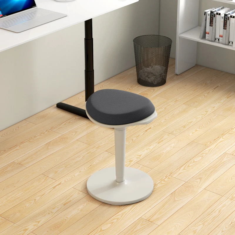 HOMCOM Banco Oscilante Ergonômica Regulável em Altura até 120 kg 42,5x35,5x56,5-71,5 cm Cinza