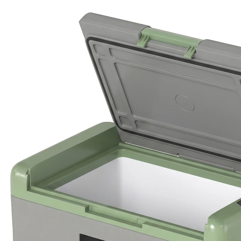 Outsunny 50L Portable Car Refrigerator - Light Green and Grey