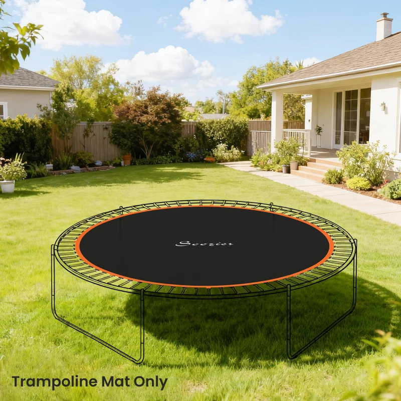 SPORTNOW Tapete para trampolim, Tela de salto redonda, Polipropileno, Laranja