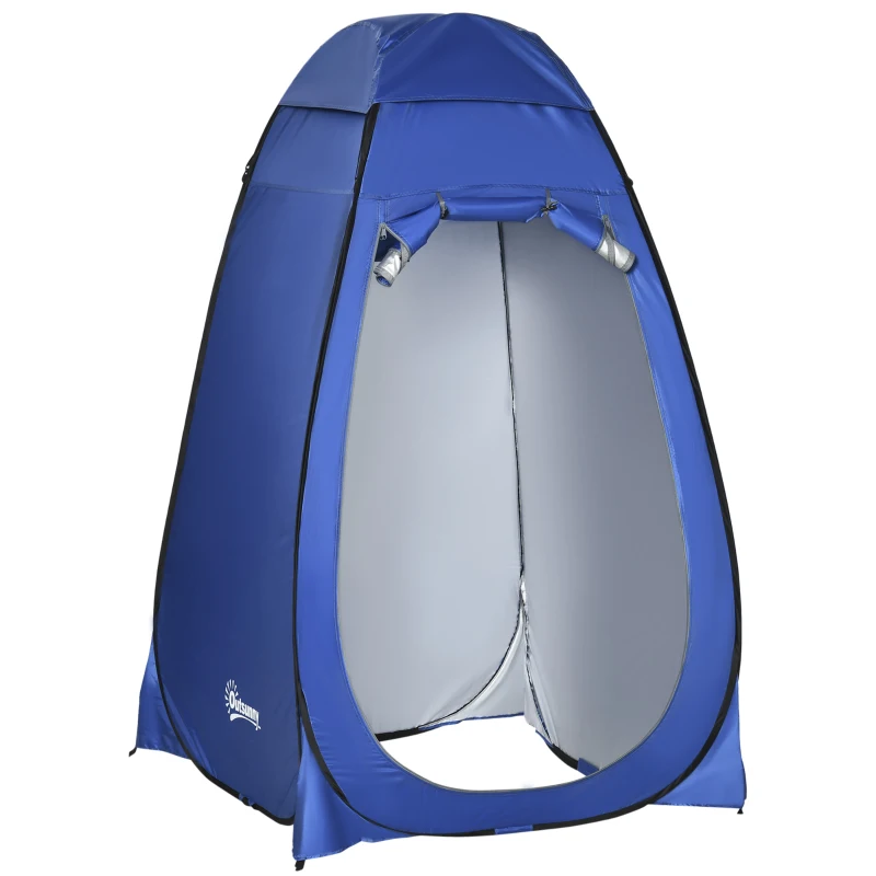 Outsunny Tenda de Duche Pop-up Tenda Sanitária Portátil com Bolsa de Transporte Janela Tenda de Troca Móvel Tenda WC Privacidade Cabine de Troca Tenda de Armazenamento para Exterior Campismo Praia