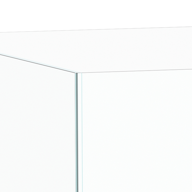 PawHut Fish Tank Bare Glass for DIY Glass Aquarium with Protective Base Mat 24L Transparent for Fish Shrimps