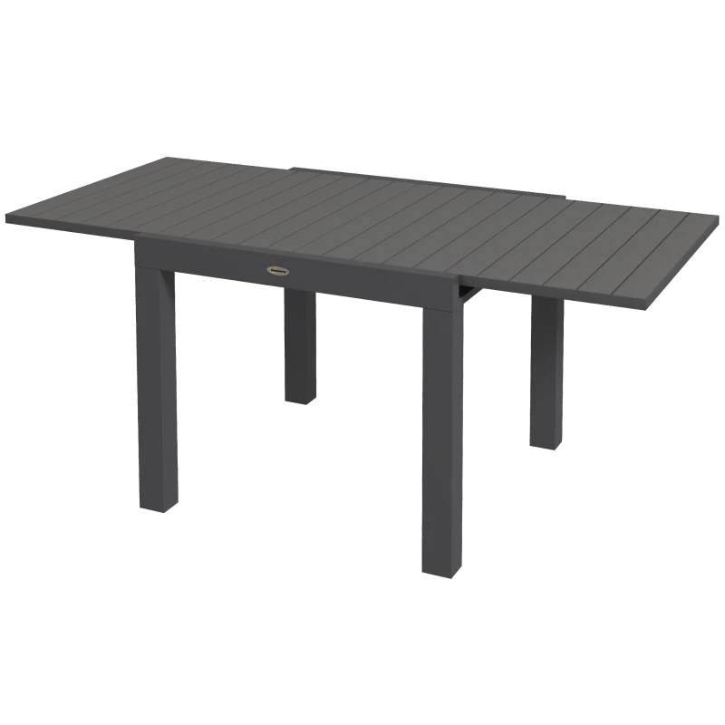 Outsunny Mesa de jardim, mesa outdoor, resistente às intempéries, 162 x 80 x 75 cm, Cinza