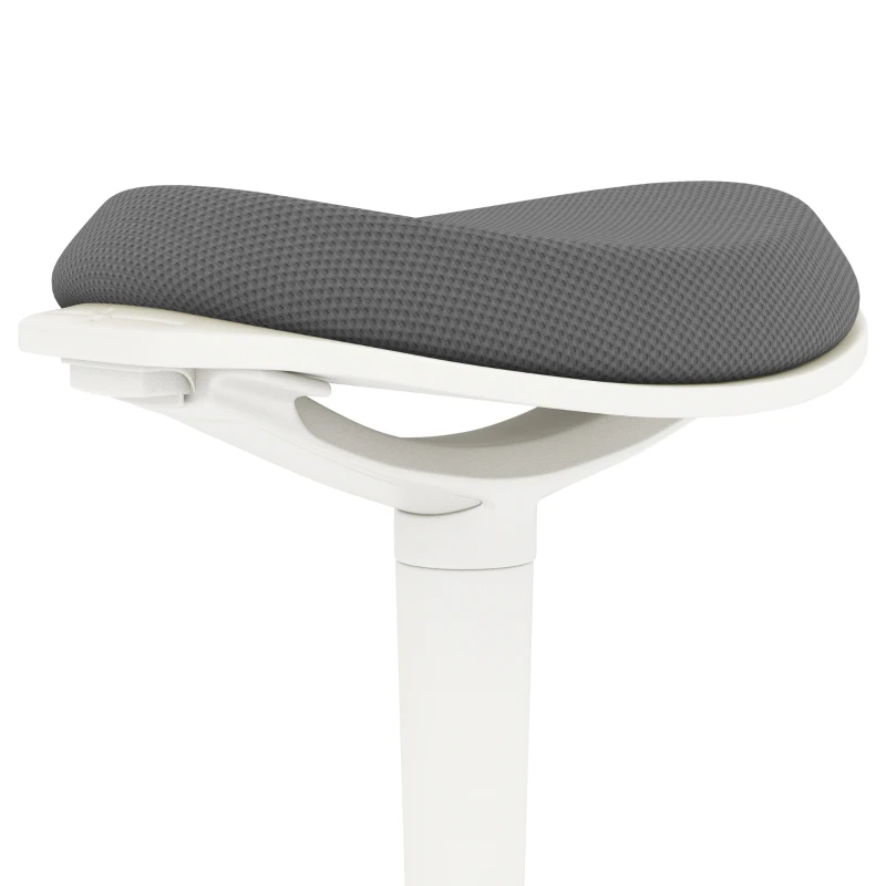 HOMCOM Banco Oscilante Ergonômica Regulável em Altura até 120 kg 42,5x35,5x56,5-71,5 cm Cinza