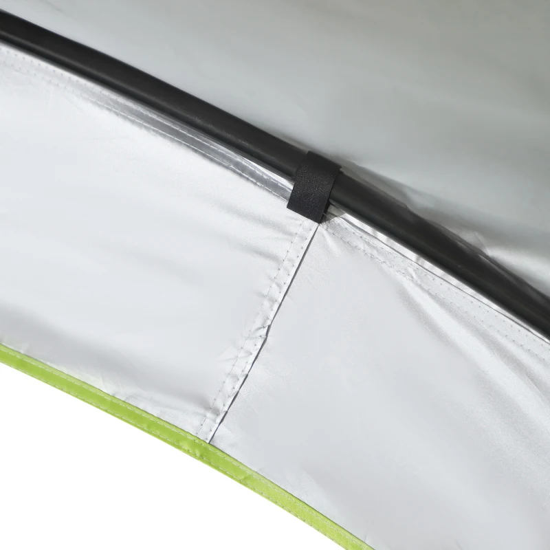Outsunny Pavilhão de Jardim Tenda de Jardim Tenda para Festa Proteção Solar resistente às intempéries Estrutura metálica + Poliéster Creme branco + Azul 4 x 4 x 2,5 m