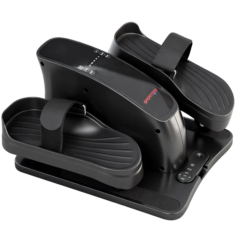 SPORTNOW Mini pedal, 12 velocidades, display LED, controle remoto, antiderrapante, portátil, metal, plástico, preto