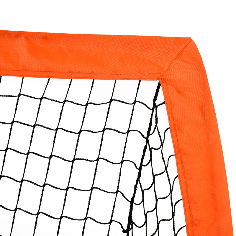 HOMCOM Conjunto de trave de futebol, leve, montagem fácil, bolsa de transporte, tubos de aço, 183x90x90 cm, Laranja