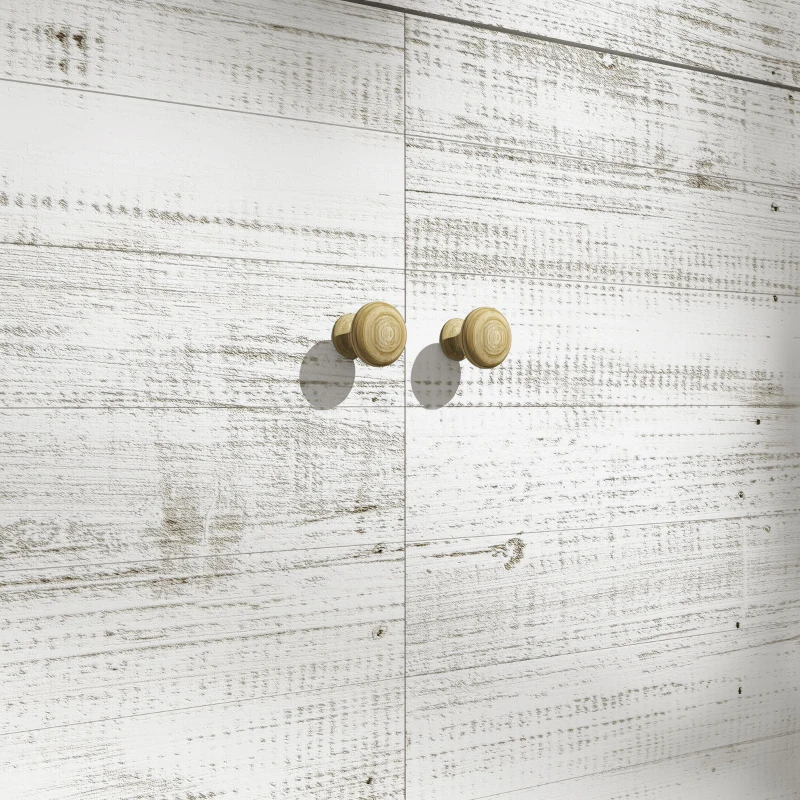 Outsunny Canteiro elevado com rodízios, compartimento com armário, forro interior, visual envelhecido, 110x50x95 cm, Branco