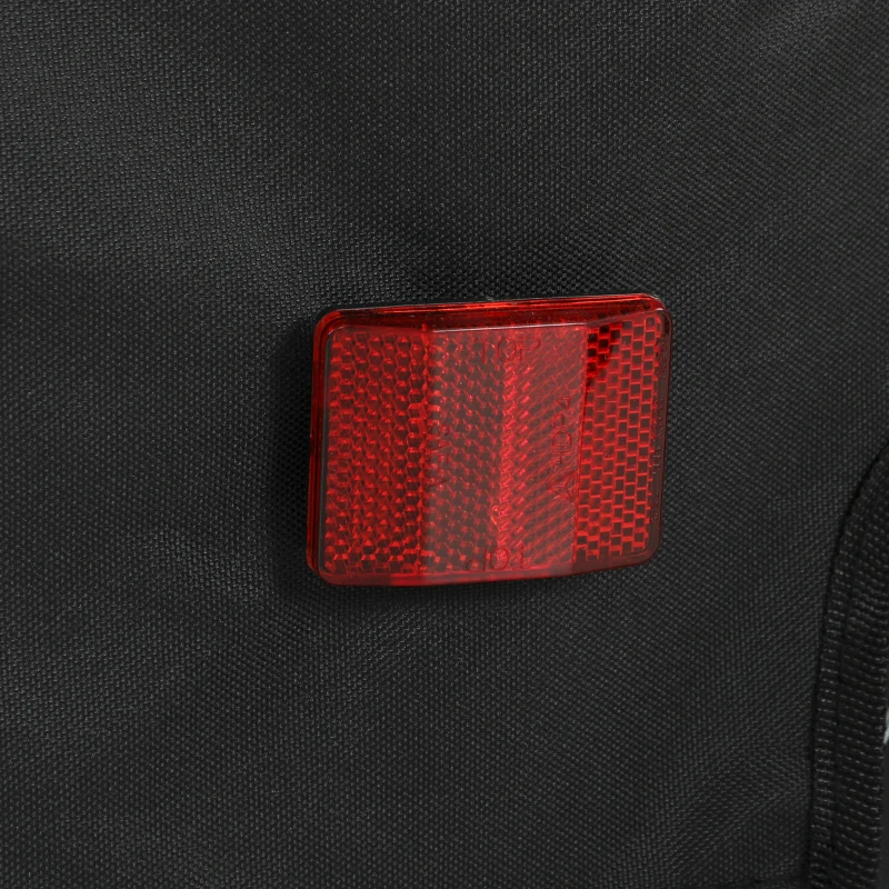 AIYAPLAY Remorque vélo enfant 2 en 1, poussette vélo bébé 2 places, guidon réglable, frein à main, ceinture de sécurité, rouge