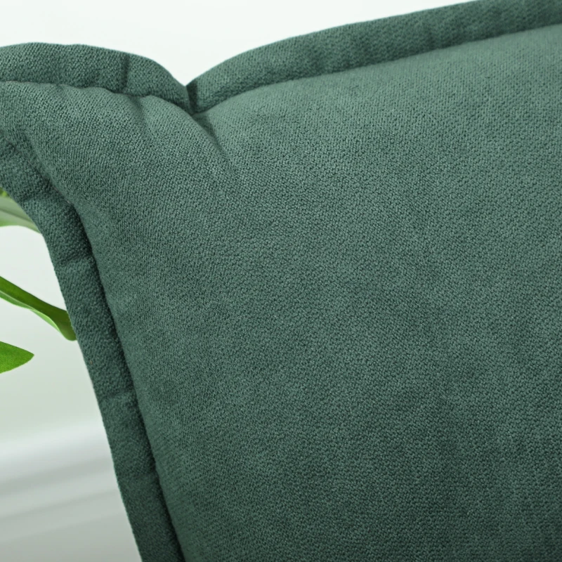 HOMCOM Poltrona de chão com encosto ajustável em 5 posições, giratória, poltrona estofada moderna, verde