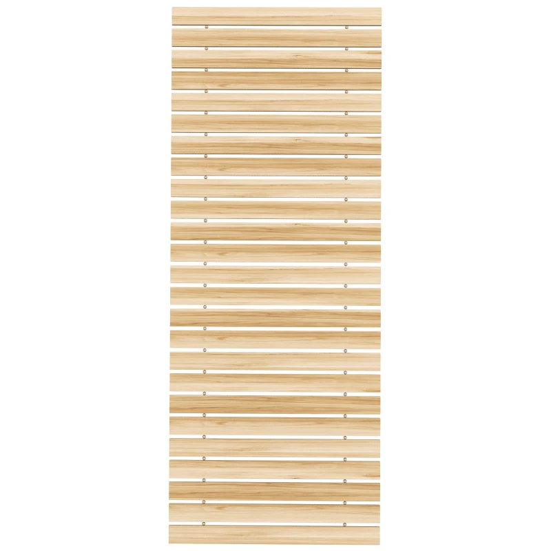 Outsunny Passadeira Enrolável Caminho, Passadiço de Jardim Enrolável, resistente às intempéries, Madeira de abeto, 120 x 47 x 1 cm, Natural