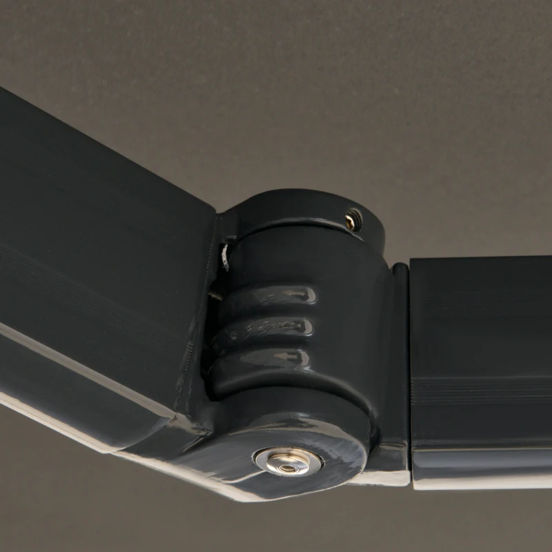 Outsunny Toldo elétrico, com controlo remoto, inclui kit de montagem, estrutura metálica, cinza escuro, 3 x 2,5 m