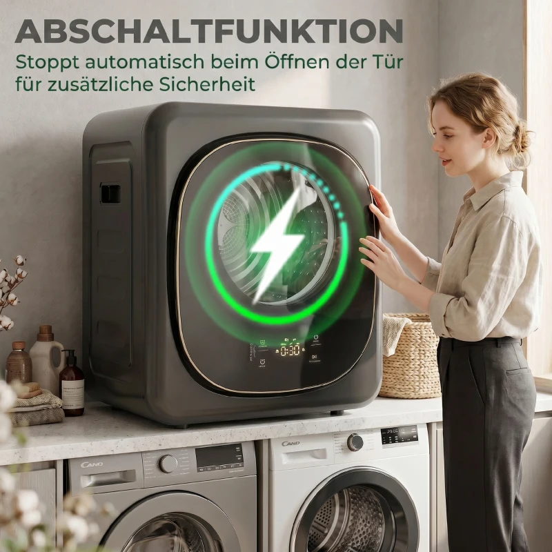 HOMCOM Kondensationstrockner mit Wärmepumpentechnologie, Tischgerät, monatliche Finanzierung