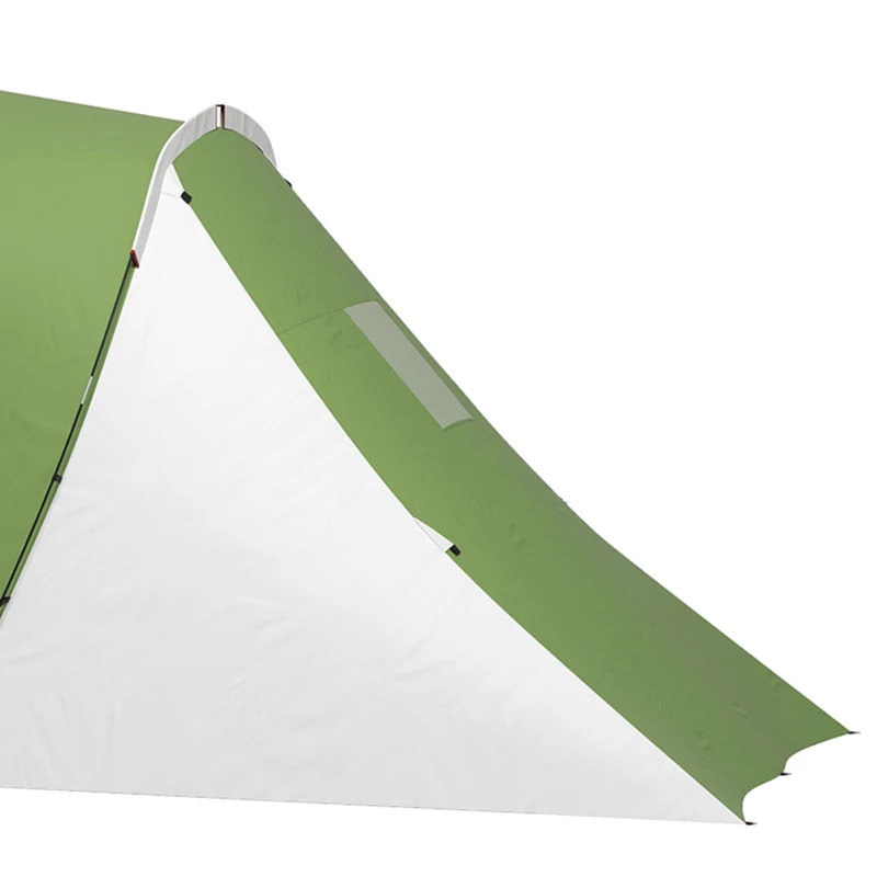 Outsunny Large Camping Tent Tunnel Tent with 2 Bedroom and Living Area, 2000mm Waterproof, Portable with Bag for 4-6 Man, Green