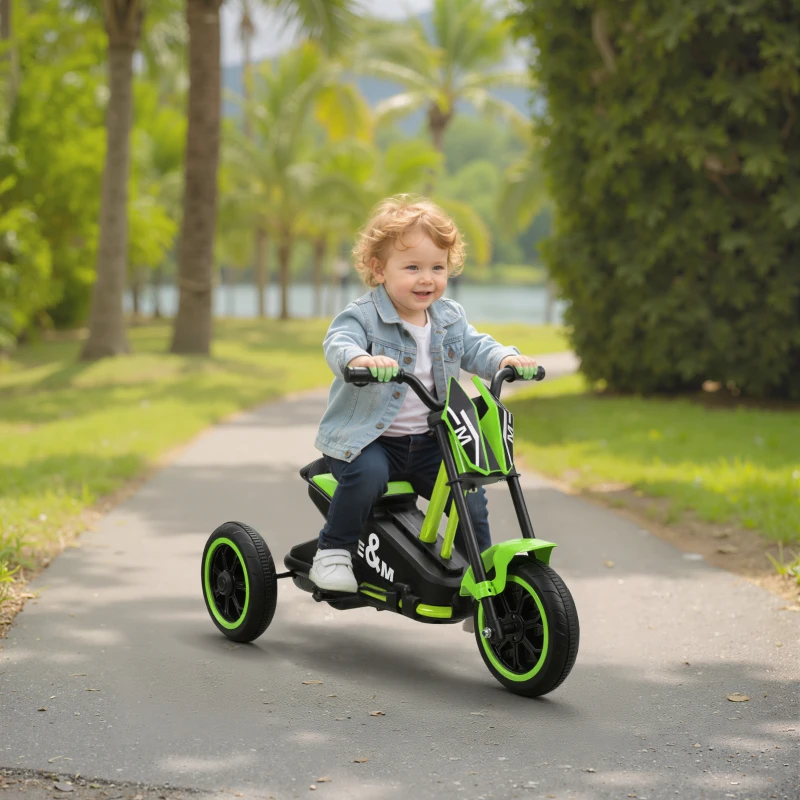 AIYAPLAY Kids Tricycle Baby Trike, Kids Trike with Pedal, 3 Wheel Toddler Balance Bike for Indoor Outdoor Use, Green