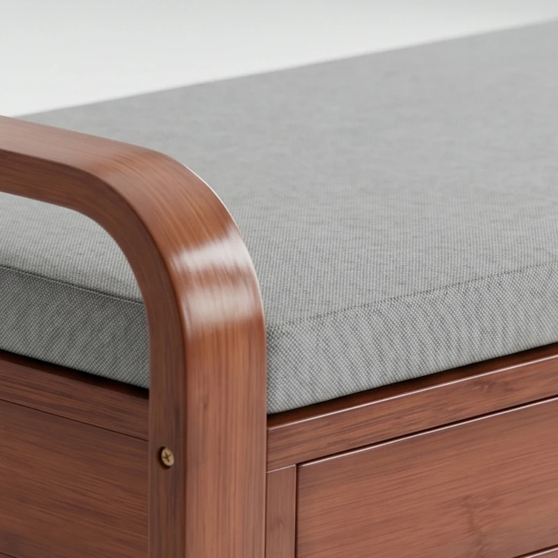 HOMCOM Shoe Bench with 2 Drawers Cushioned Seat Shoe Storage Bench for Hallway 105 cm Dark Brown and Grey