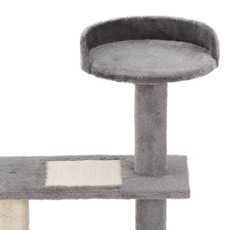 PawHut Klimboom 5 lagen kattenboom speelboom kattenkrabboom trap sisal beige