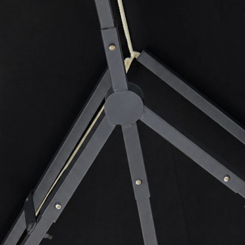 Outsunny 3 x 4m Steel Gazebo, with Curtains - Black