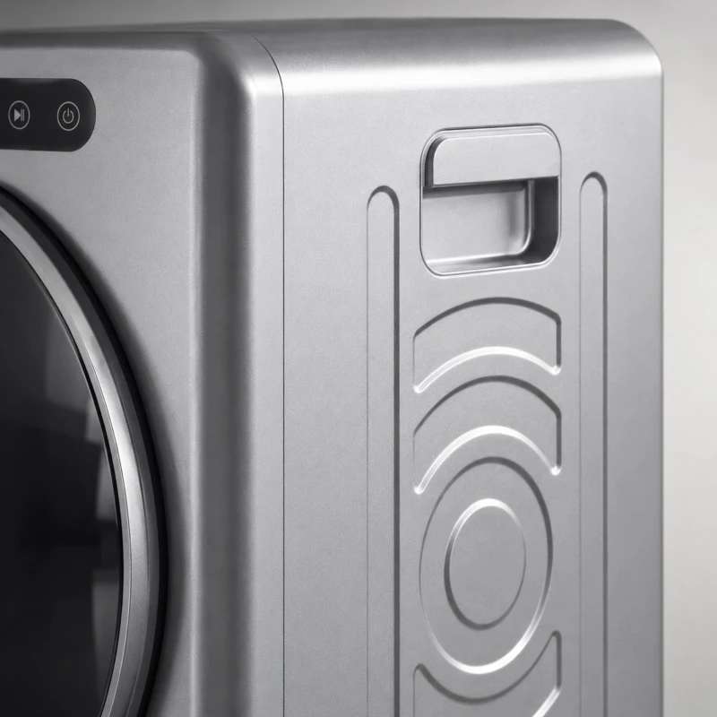 HOMCOM Uscător cu evacuare 5kg, uscător compact independent tip încărcare frontală 1000W cu tambur din oțel inoxidabil, timer, argintiu