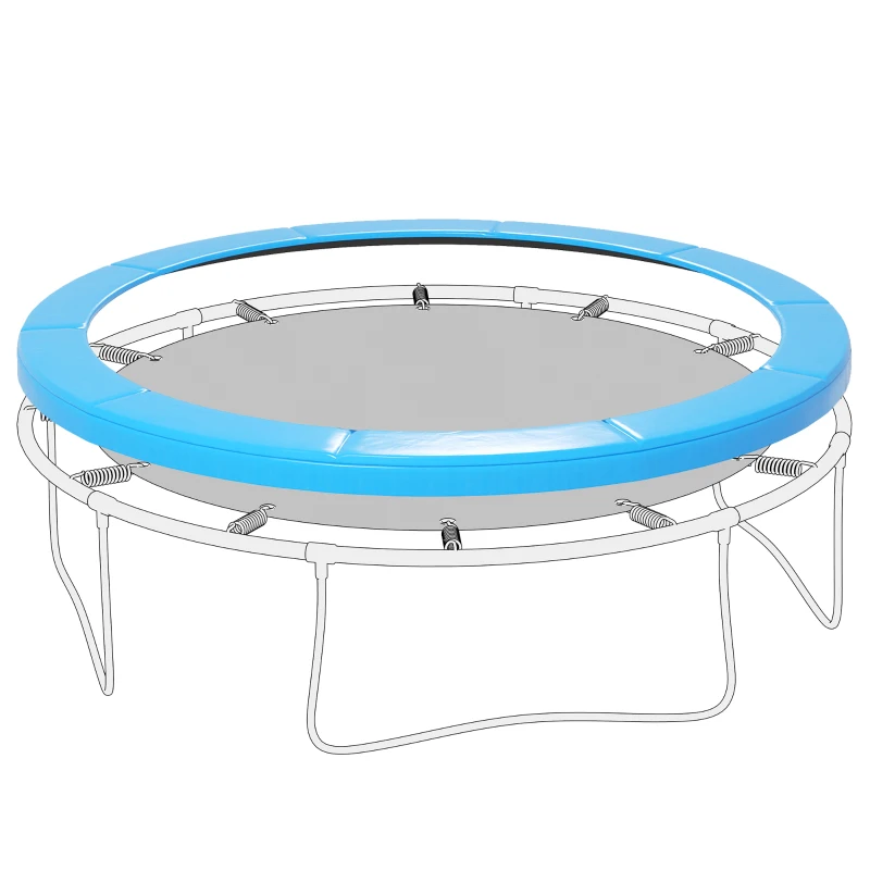 HOMCOM 12ft Trampoline Accessories Safety Pad Φ366cm Replacement Surround Padding Thick Foam Pads Light Blue