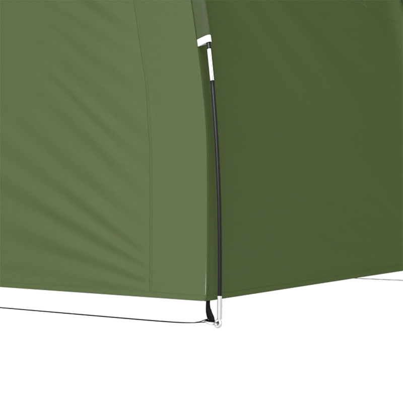 Outsunny 4 Man Camping Tent with 2 Room, Floor and Carry Bag - Green
