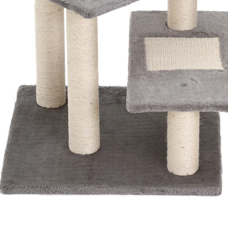 PawHut Klimboom 5 lagen kattenboom speelboom kattenkrabboom trap sisal beige