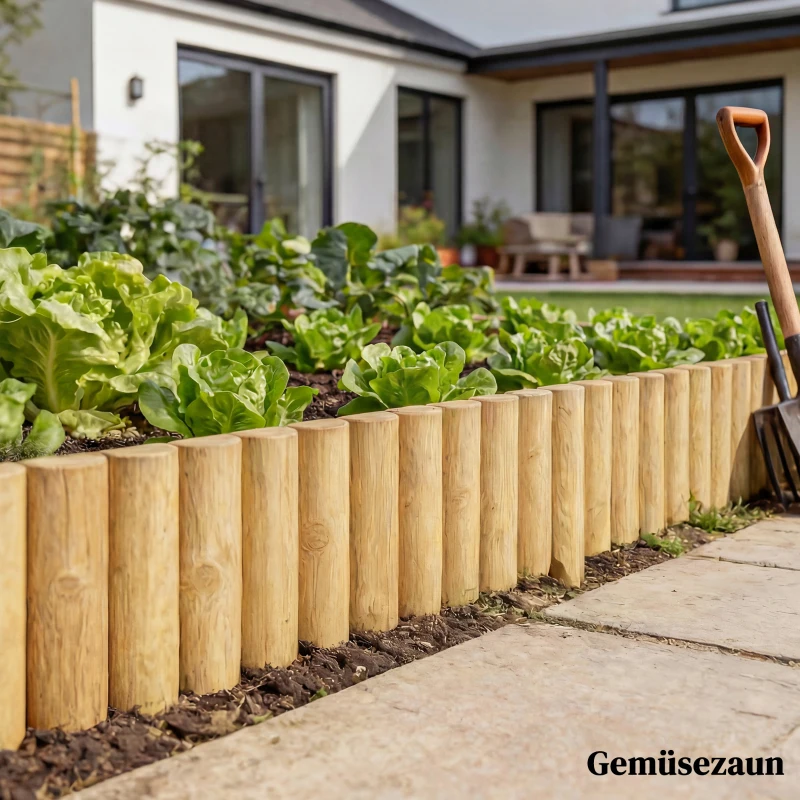 Outsunny Gartenzaun Zaun aus Holz 176 cm x 30 cm Zaunelemente Hundezaun für Garten Blumenbeete Tierbarriere