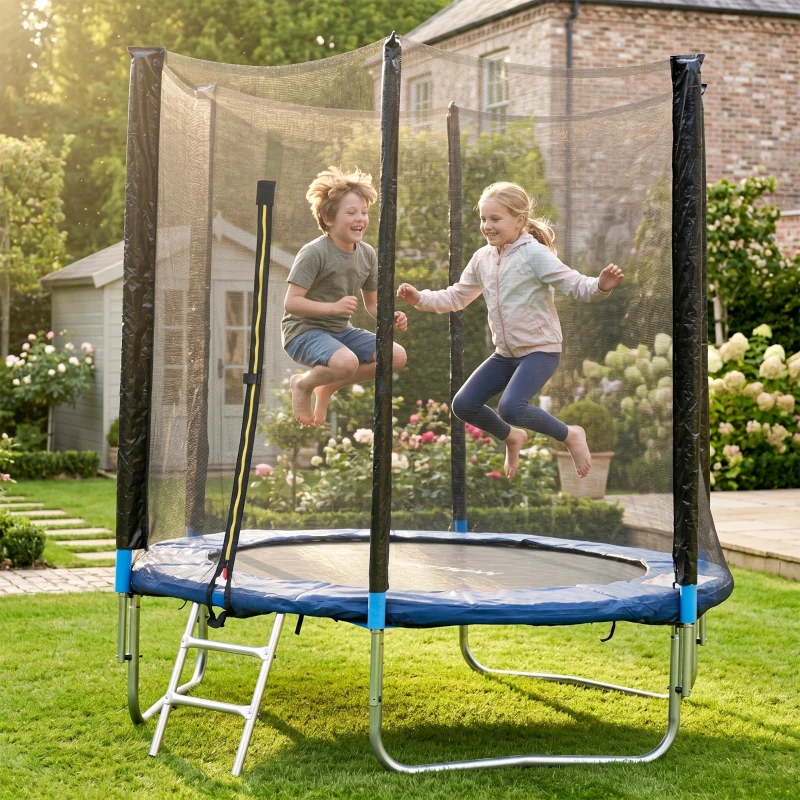 SPORTNOW Trampoline d'extérieur avec filet de sécurité Ø180 cm pour enfants et adultes