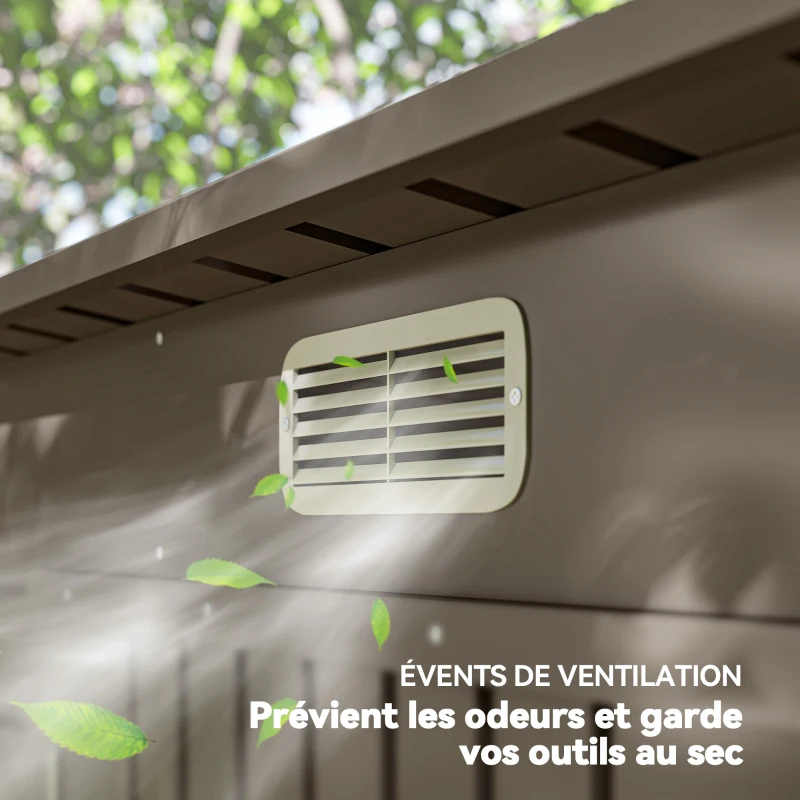 Outsunny Abri de jardin en métal 3 m² facile à monter, cabane de jardin structure en acier galvanisé améliorée gris clair
