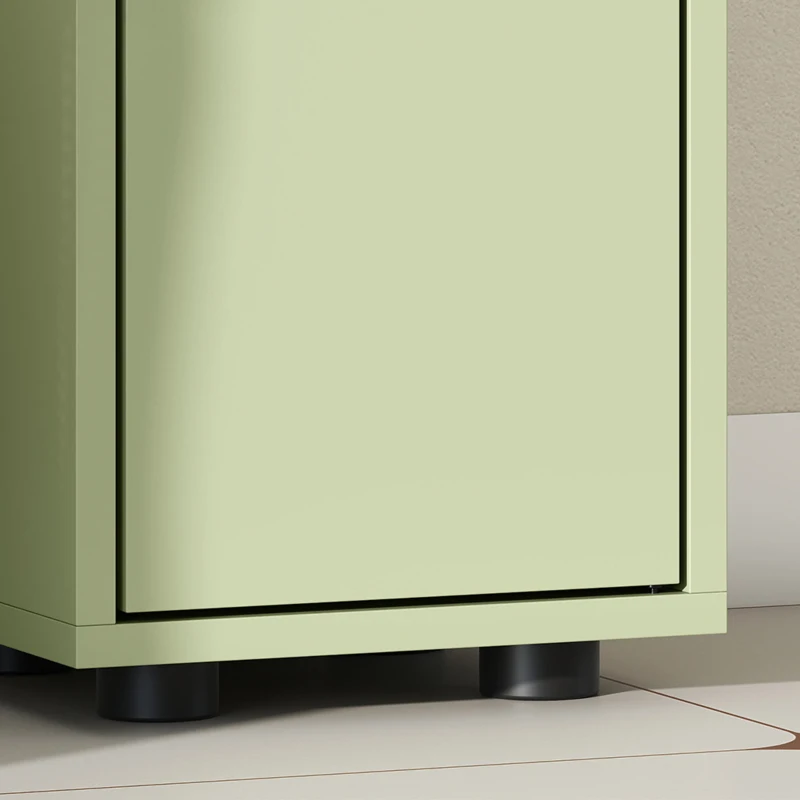kleankin Armario Estrecho para Baño con Cajón y 4 Compartimentos Abiertos para Espacios Pequeños 20 x 20 x 180 cm Verde