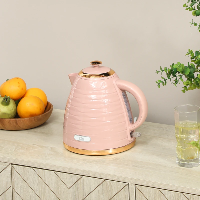 HOMCOM 3kW Rapid Boil Honeycomb Kettle - Pink