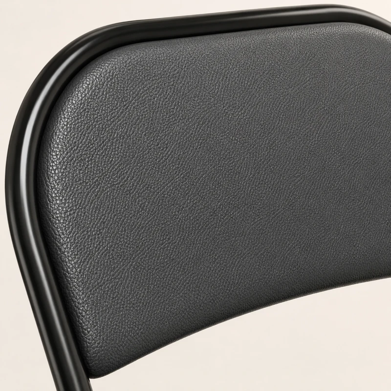 HOMCOM Lot de 4 chaises pliantes chaises de salle à manger portables cadre en acier 45 x 46 x 78 cm noir