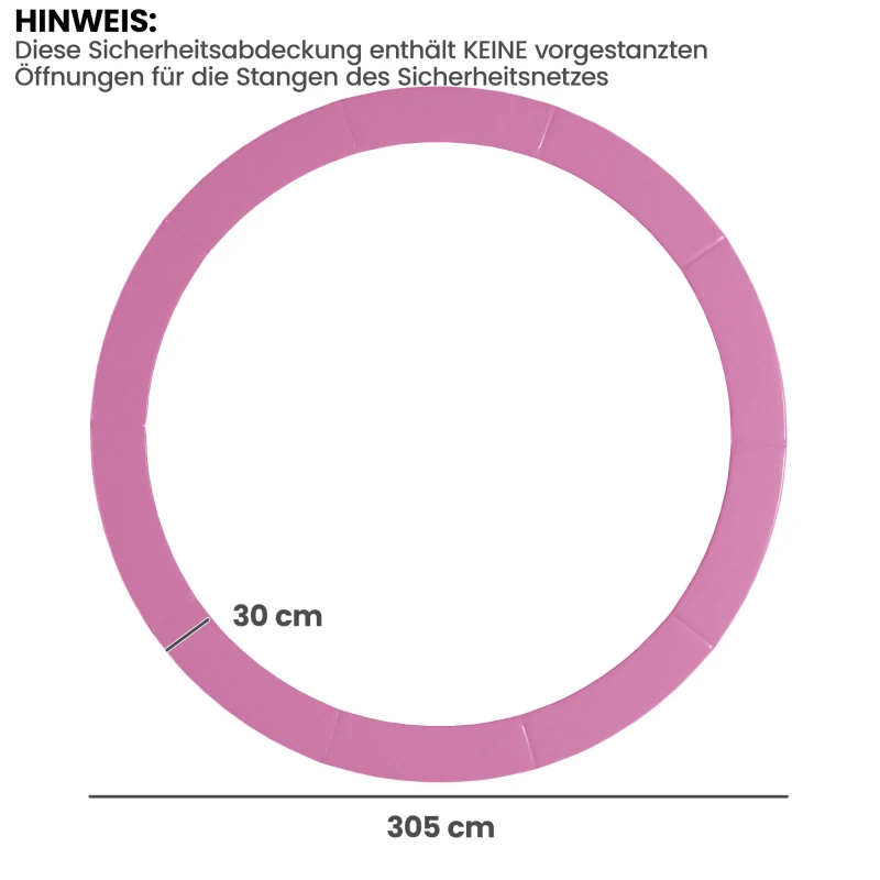 SPORTNOW Ersatz-Randabdeckung für Trampoline, wasserfest, reißfest, Ø305 cm, Rosa