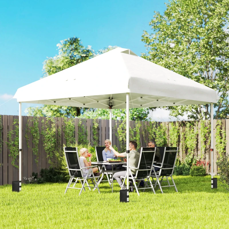 Outsunny Pavillon 3 x 3 m Wasserdicht Stabil Winterfest Pop-up Faltpavillon, UV 50+ mit Tasche Sandsäcke