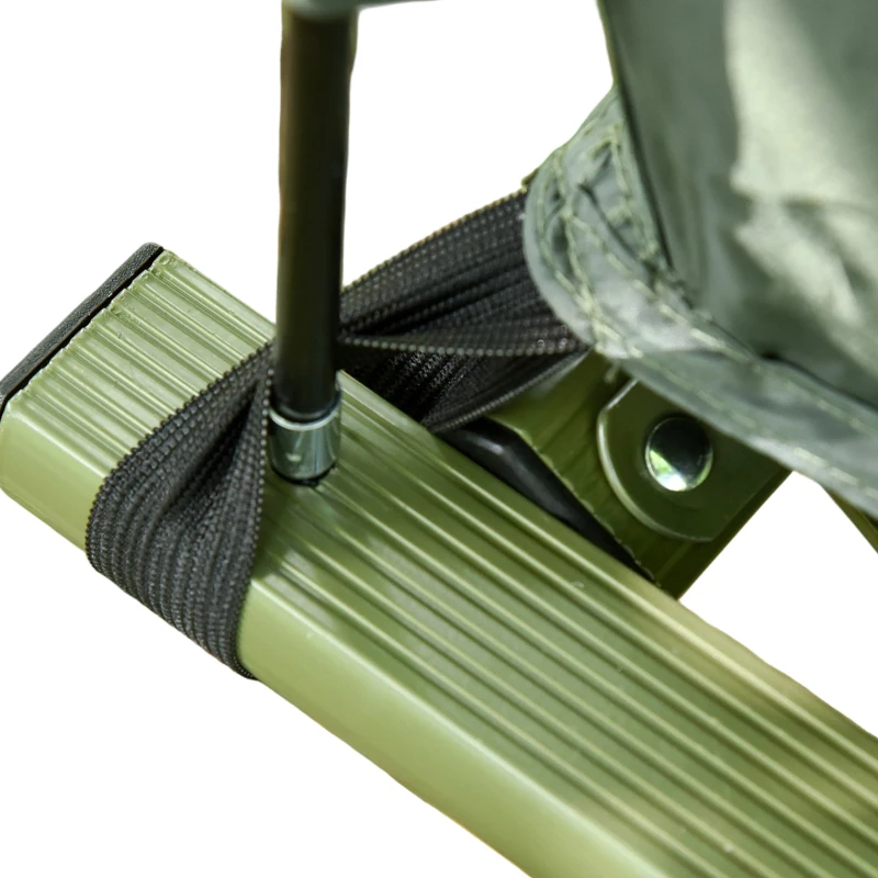 Outsunny Campingbed Hoog Met Matras Draagbaar Camping Groen