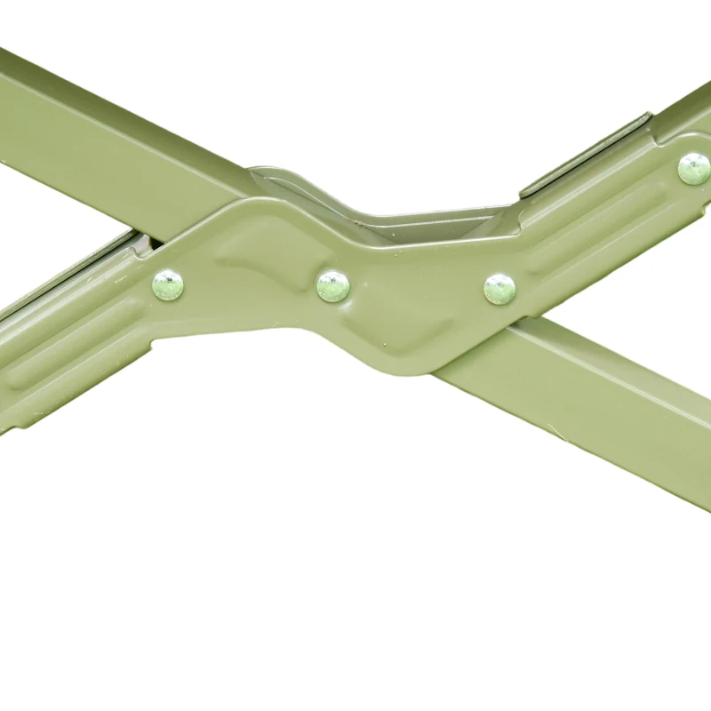 Outsunny Campingbed voor volwassenen - 4-in-1 set met tent, slaapzak, matras en waterdichte comfortabel opvouwbare, donkergroen