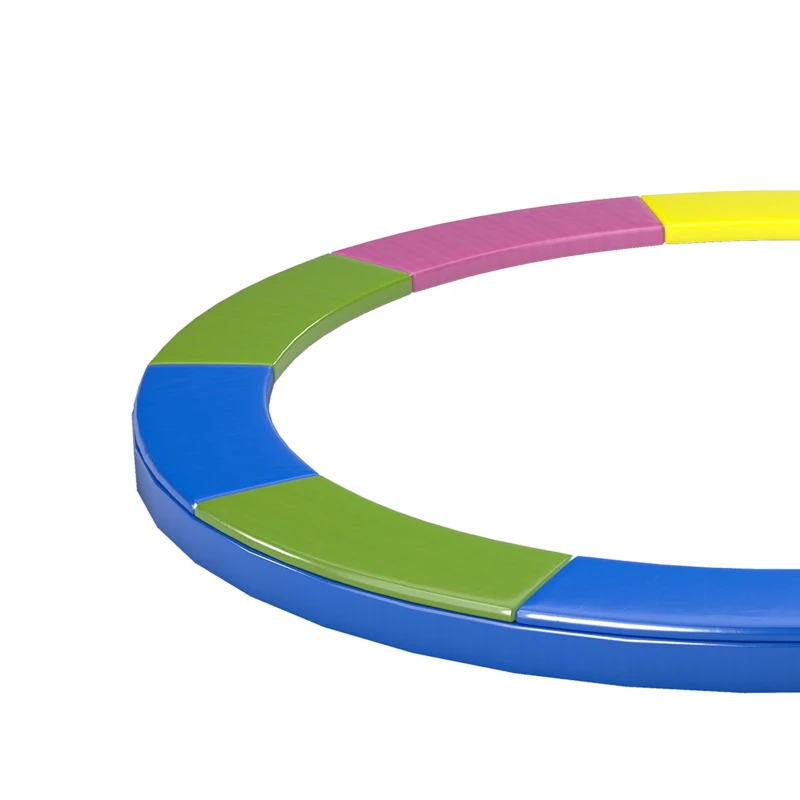 SPORTNOW Almofada de Proteção para Trampolim 305 cm com Cordão Elástico Resistente às Intempéries e UV Anti-rasgo Multicolorido