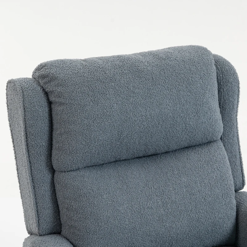 HOMCOM Recliner Armchair with Extended Leg Rest - Grey